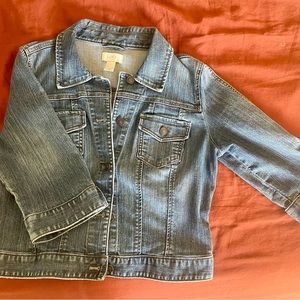 Loft Crop Trucker Denim Jacket
